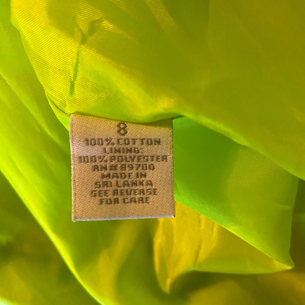 Groovy Lime Green Retro-esque Cap Sleeve Midi Dress *NWOT* - Picture 5 of 5